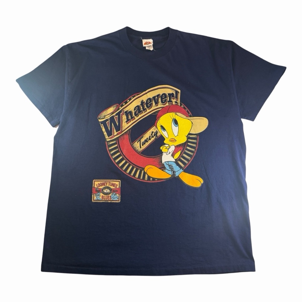 Vintage 1997 Looney-Tunes Tweety Bird Whatever Shirt XL 24x30 Single Stitch